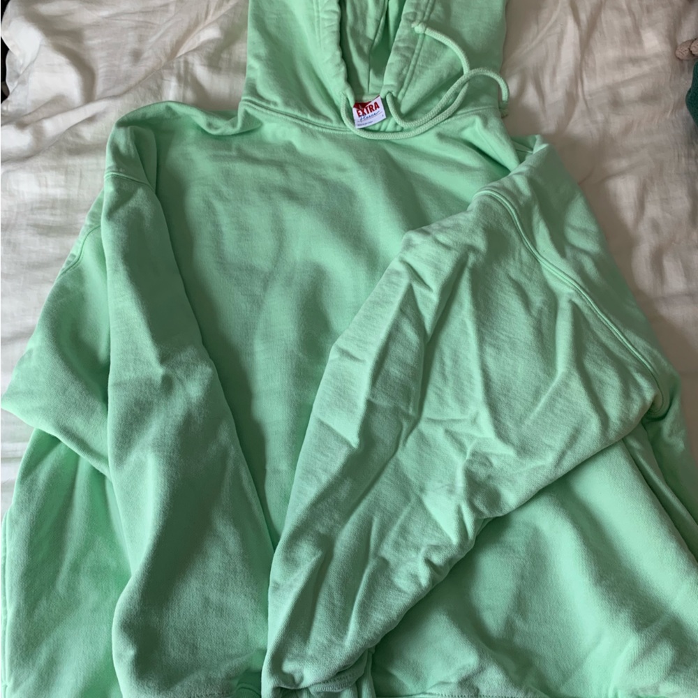 Aritzia TNA Extra Fleece Mega Hoodie Size 3 in Fresh Mint Green